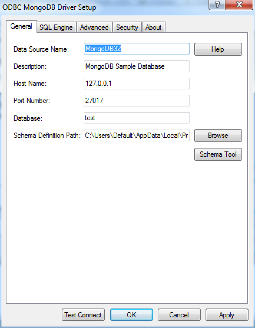 Select DataDirect 8.0 MongoDB